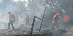 Pabrik Handuk Terbakar di Cibodas