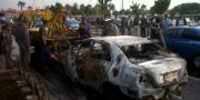 Taksi Terbakar di Terminal 1 Bandara Soekarno-Hatta