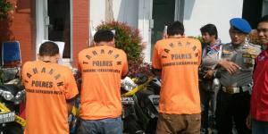Tiga Tersangka Pencuri motor di area Bandara Soekarno-Hatta ditangkap