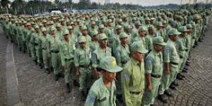 2.250 Hansip di Kota Tangerang Bubar