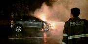 Korsleting Listrik, Honda HRV Terbakar di Serpong