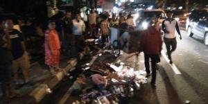 Ngebut, Mobil Polisi Seruduk Pemotor & Gerobak Pemulung di Tangerang