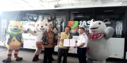 Lima Bus Apron Lower Deck Untuk Asian Games Beroperasi di Bandara Soekarno-Hatta