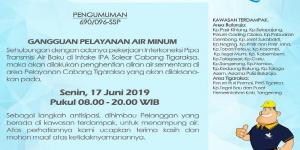 Senin, Air PDAM TKR di Cisoka, Balaraja & Tigaraksa Tidak Mengalir