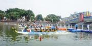 Inilah Keseruan Lomba Perahu Naga di Festival Cisadane