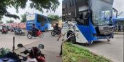 Sopir Kebelet Kencing, Bus Transjakarta Kecelakaan di Kota Tangerang