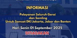 Selain Sekolah, Layanan Samsat Juga Diliburkan 1 September