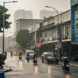 Hujan Ringan Dominasi Kota Tangerang Sepekan Penuh, BPBD Ingatkan Potensi Banjir dan DBD
